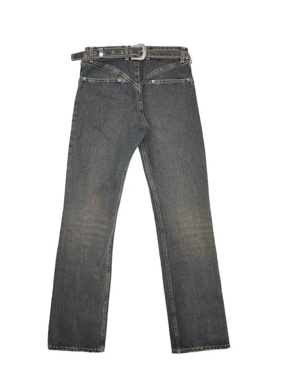 KAHE Back Buckle Bootcut Jeans Indigo Denim Size 4